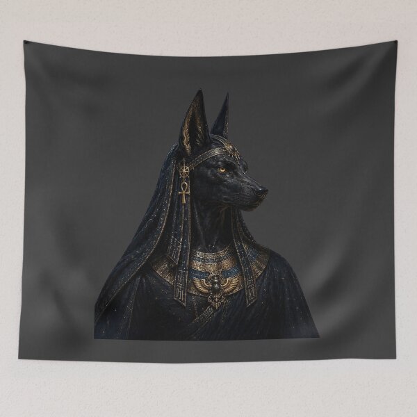 Item preview, Anubis Egyptian God of the Dead – Ancient Egypt Mythology Art designed and sold by Alcyone-Blue.