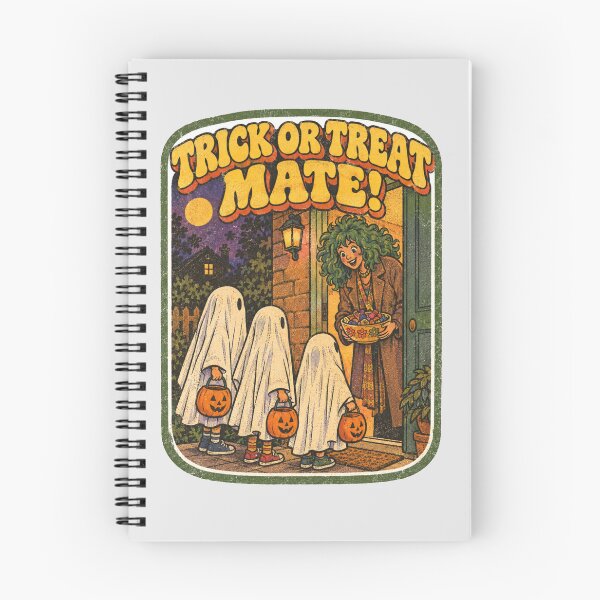Item preview, Trick or Treat Mate Retro Halloween Ghost Kids Aussie Halloween designed and sold by Yellowriversss.