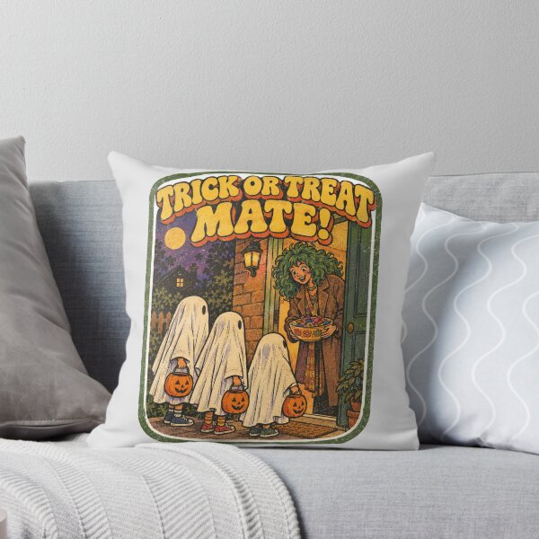 Item preview, Trick or Treat Mate Retro Halloween Ghost Kids Aussie Halloween designed and sold by Yellowriversss.