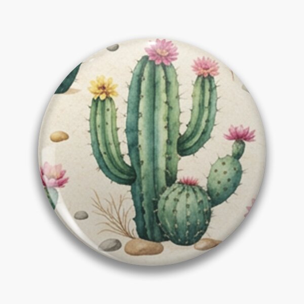 Item preview, Vintage Flowering Cactus Desert Pattern designed and sold by SassyArtistry.