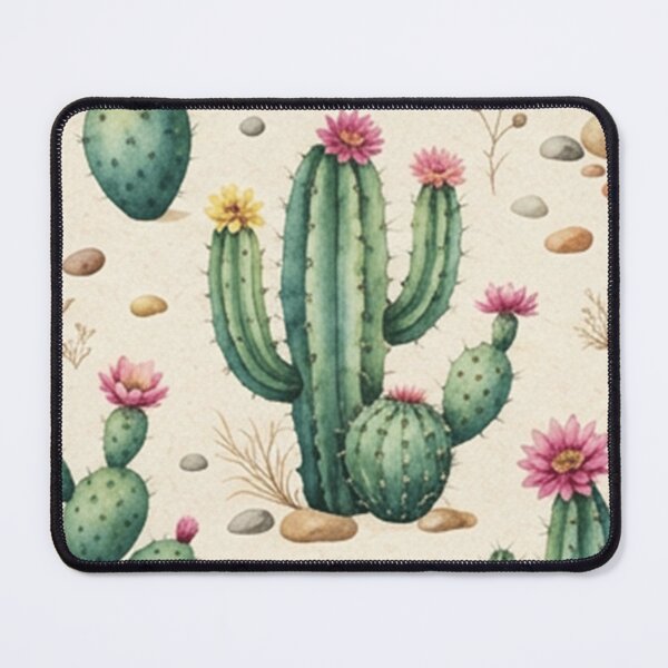 Item preview, Vintage Flowering Cactus Desert Pattern designed and sold by SassyArtistry.