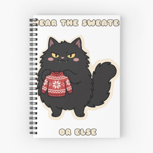 Item preview, Yule Cat Wear The Sweater Or Else designed and sold by Keizoku Studio.