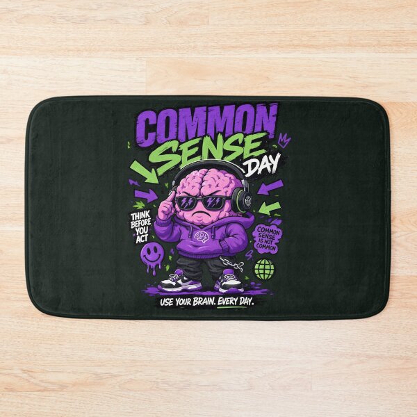 Item preview, Cool Brain Character Common Sense Day Streetwear designed and sold by CloudyCatArt.