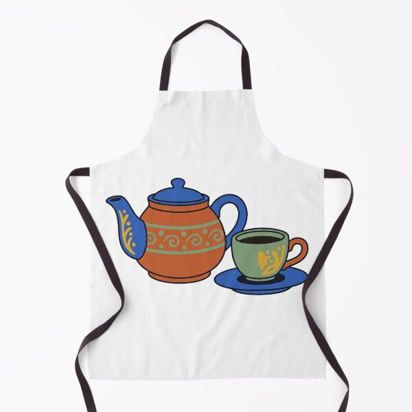 Item preview, Artisan Ceramic Teapot and Cup Flat Color Illustration designed and sold by seunghus.