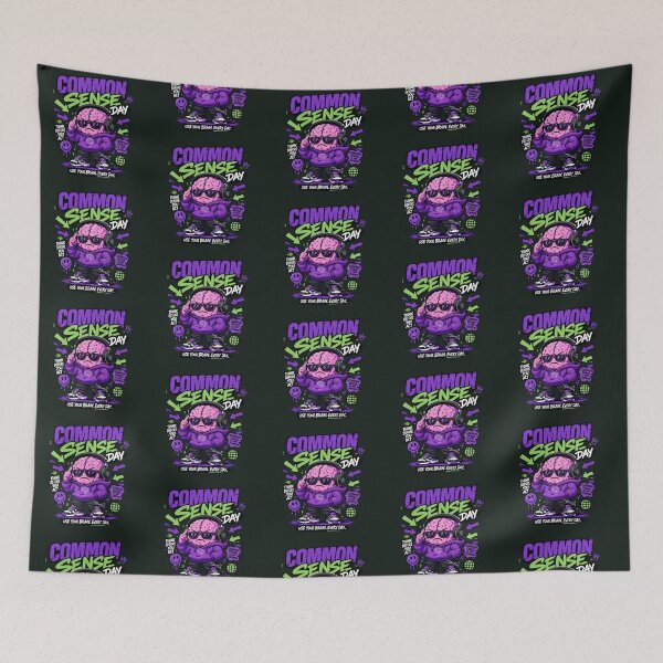Item preview, Cool Brain Character Common Sense Day Streetwear designed and sold by CloudyCatArt.