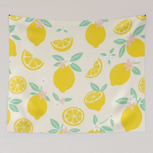 Item preview, Cheerful Yellow Lemon Citrus Pattern designed and sold by SassyArtistry.