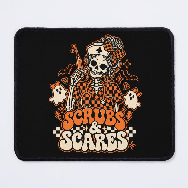 Item preview, Checkered Skeleton Nurse Shirt, Scrubs and Scares Halloween Tee, Preppy Retro Nurse Sweatshirt, Funny RN Spooky Season Gift designed and sold by PRINYOS.