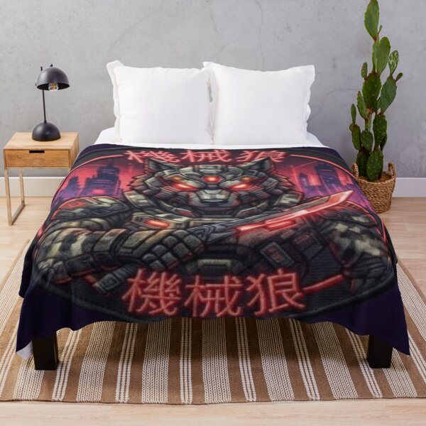 Item preview, Cyberpunk Wolf Heavy Soldier Neon Kanji Patch designed and sold by FABIOLA1970.