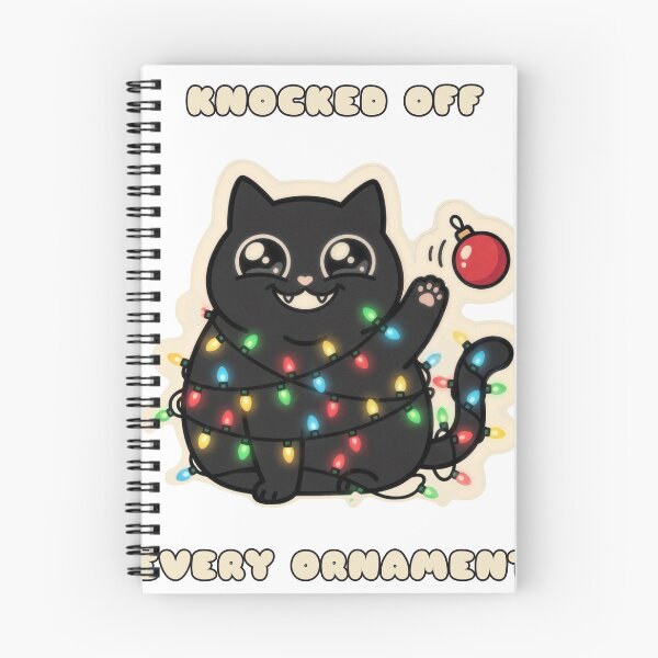 Item preview, Christmas Lights Cat Knocked Off Ornaments designed and sold by Keizoku Studio.