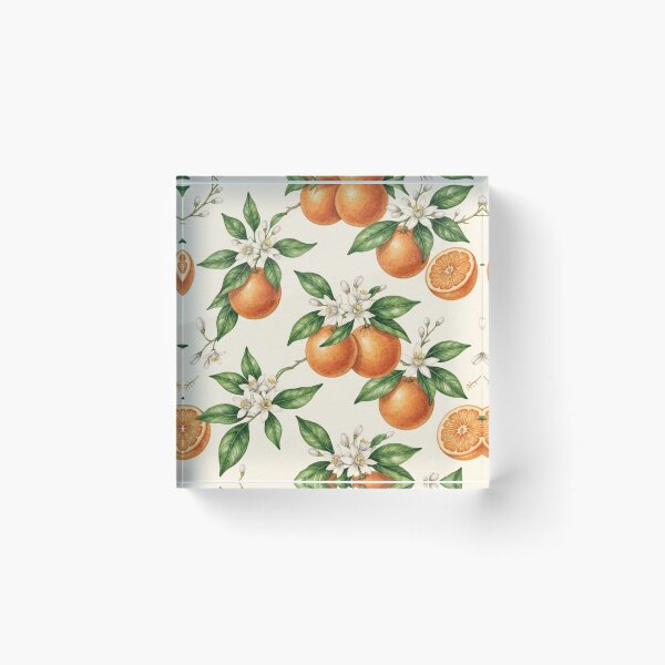 Item preview, Vintage Orange Blossom Citrus Pattern designed and sold by SassyArtistry.