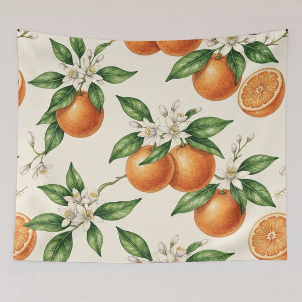 Item preview, Vintage Orange Blossom Citrus Pattern designed and sold by SassyArtistry.