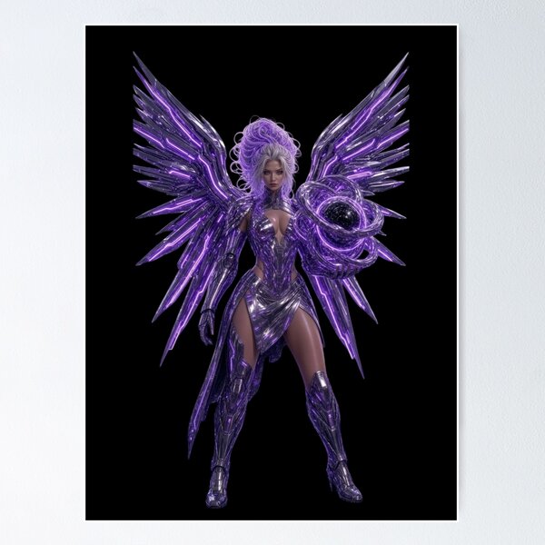 Item preview, Gravity Master Beautiful Sci-Fi Cyberpunk Girl Portrait designed and sold by EvolutionMerch.