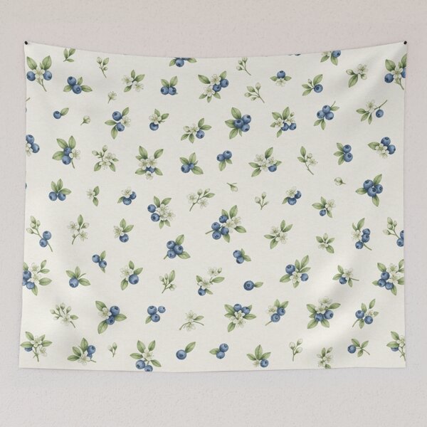 Item preview, Tiny Blueberry Botanical Pattern designed and sold by SassyArtistry.