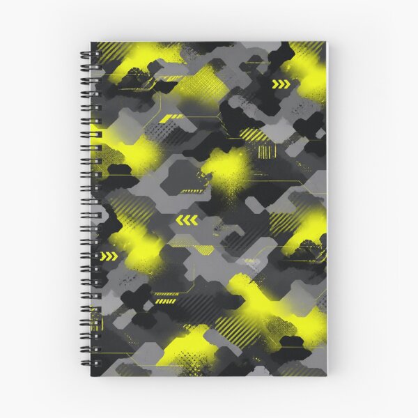 Item preview, Fluorescent Yellow Cyber‑Urban Camouflage – Seamless Pattern designed and sold by The Digital Compass.
