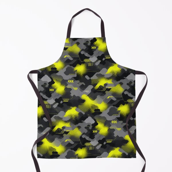 Item preview, Fluorescent Yellow Cyber‑Urban Camouflage – Seamless Pattern designed and sold by The Digital Compass.