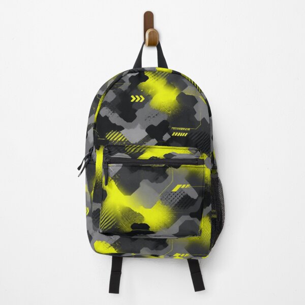 Item preview, Fluorescent Yellow Cyber‑Urban Camouflage – Seamless Pattern designed and sold by The Digital Compass.