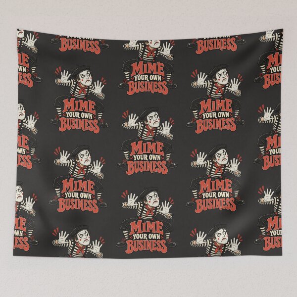 Item preview, Mime Your Own Business – Funny Vintage Mime Pun designed and sold by TheTrendsDesk.