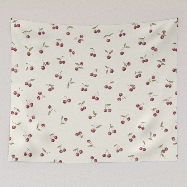 Item preview, Tiny Red Cherry Fruit Pattern designed and sold by SassyArtistry.