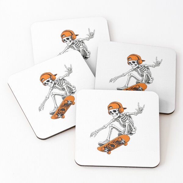 Item preview, Skeleton Skateboarding with Headphones and Cap designed and sold by Dmo3HarkoArt.