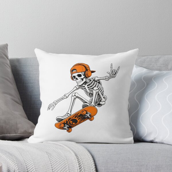 Item preview, Skeleton Skateboarding with Headphones and Cap designed and sold by Dmo3HarkoArt.