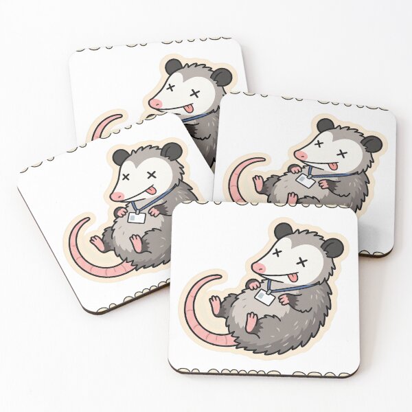 Item preview, Cute Opossum Out Of Office, Playing Dead designed and sold by Keizoku Studio.