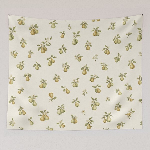 Item preview, Tiny Vintage Pear Botanical Pattern designed and sold by SassyArtistry.
