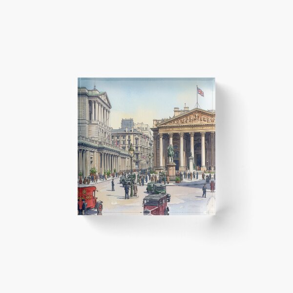 Item preview, Bank of England and Royal Exchange, Vintage London designed and sold by ArtworkNorth.