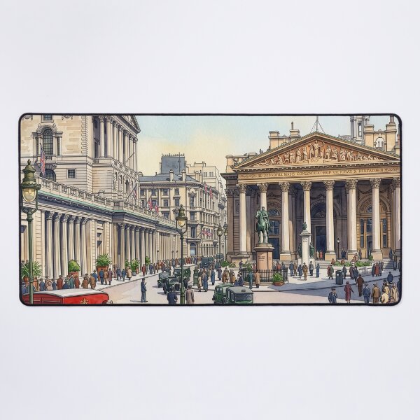 Item preview, Bank of England and Royal Exchange, Vintage London designed and sold by ArtworkNorth.