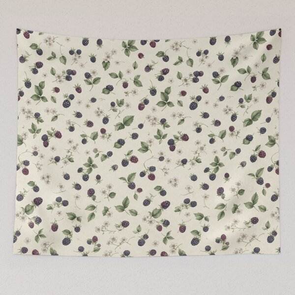 Item preview, Tiny Blackberry Botanical Fruit Pattern designed and sold by SassyArtistry.