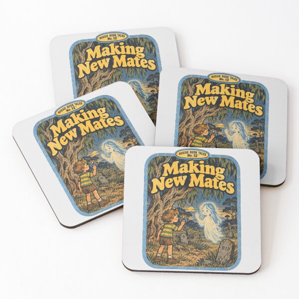 Item preview, Making New Mates Aussie Bush Ghost Retro Tales Funny Aussie Slag designed and sold by Yellowriversss.