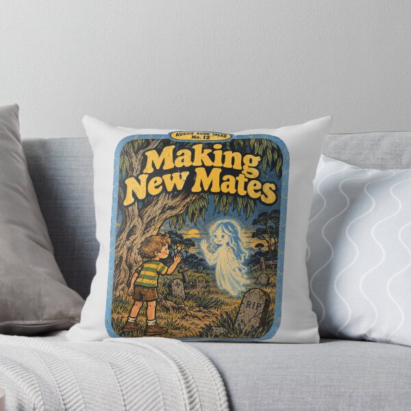 Item preview, Making New Mates Aussie Bush Ghost Retro Tales Funny Aussie Slag designed and sold by Yellowriversss.