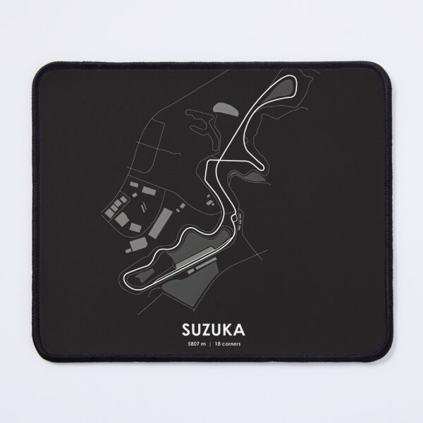 Item preview, Suzuka Japan Racing Circuit Track Map Design in White designed and sold by PORTALSTAR.