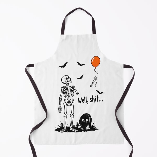 Item preview, Well Shit Funny Halloween Skeleton designed and sold by QuirkyQuoteTees.