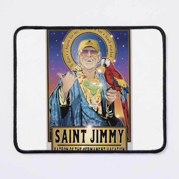 Item preview, Saint Jimmy Patron of the Permanent Vacation Parrot Head Design Inspired by Beach Vibes designed and sold by kundan1980.