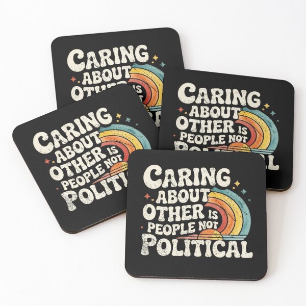 Item preview, Caring About Other People Is Not Political Vintage Retro Rainbow Design designed and sold by luffyShop1.