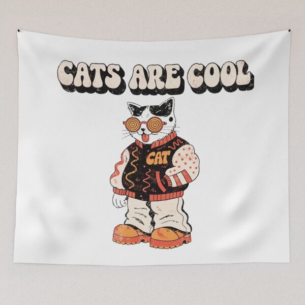 Item preview, Retro Cool Cat Vintage Design designed and sold by Print culturee.