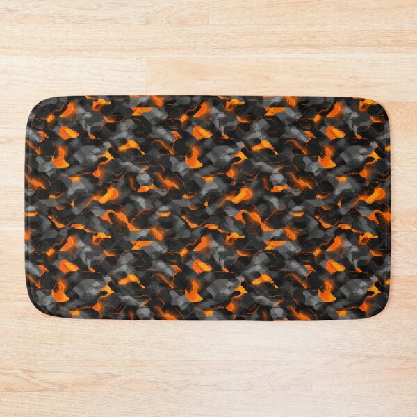 Item preview, Fluorescent Orange Cyber‑Hex Urban Camouflage – Seamless Pattern designed and sold by The Digital Compass.
