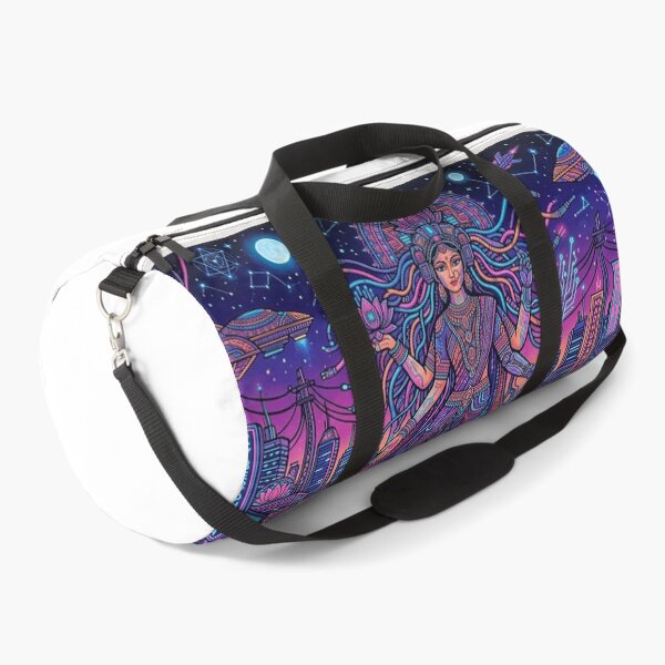Item preview, Title: Cyber Dharma - Futuristic Cyberpunk Madhubani Goddess Art designed and sold by robertronda1.
