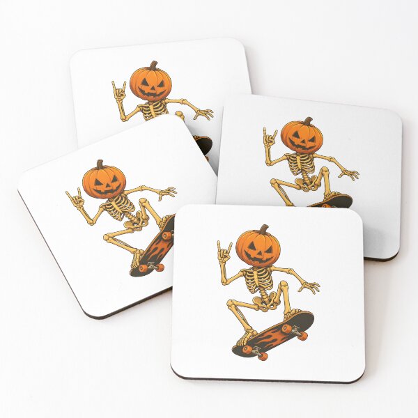 Item preview, Skeleton Jack-o'-lantern Skateboarding Halloween designed and sold by Dmo3HarkoArt.