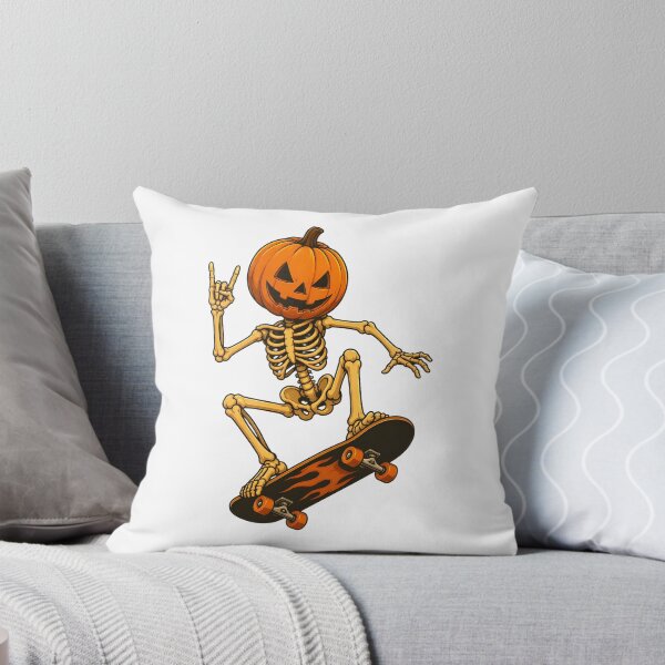 Item preview, Skeleton Jack-o'-lantern Skateboarding Halloween designed and sold by Dmo3HarkoArt.