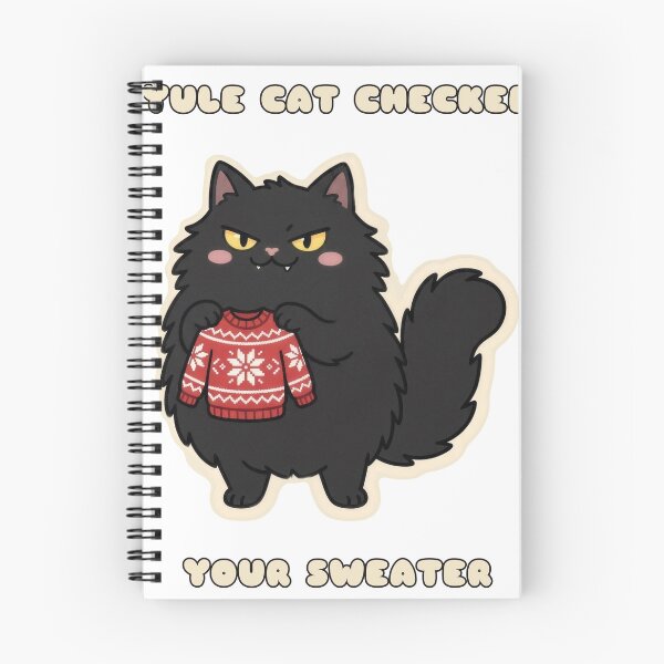 Item preview, Yule Cat Checked Your Sweater designed and sold by Keizoku Studio.