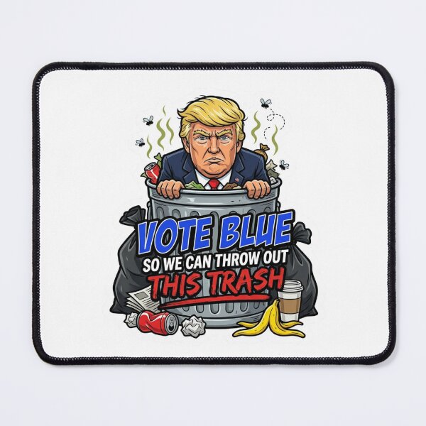 Item preview, Vote Blue Throw Out This Trash Trump Garbage Can Anti MAGA Political Satire Graphic designed and sold by raedattia.