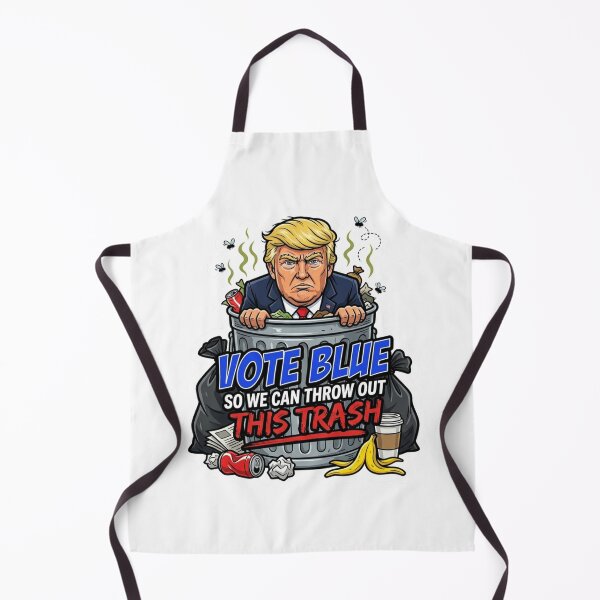 Item preview, Vote Blue Throw Out This Trash Trump Garbage Can Anti MAGA Political Satire Graphic designed and sold by raedattia.