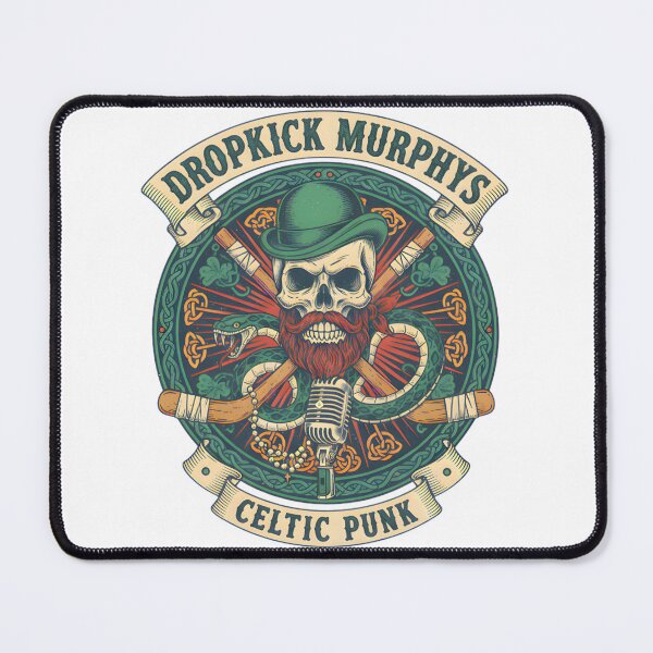 Item preview, Celtic Punk Skull with Bowler Hat Design Inspired by Dropkick Murphys and Hockey Fan Culture designed and sold by kundan1980.