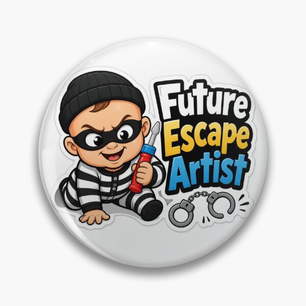 Item preview, "Future Escape Artist" - Funny Toddler Burglar Graphic designed and sold by UmarCreates.