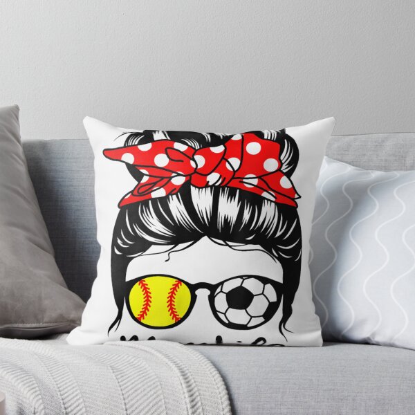 Item preview, Mom Life Messy Bun Hair Funny Softball Soccer Mom  designed and sold by Relviddarts.