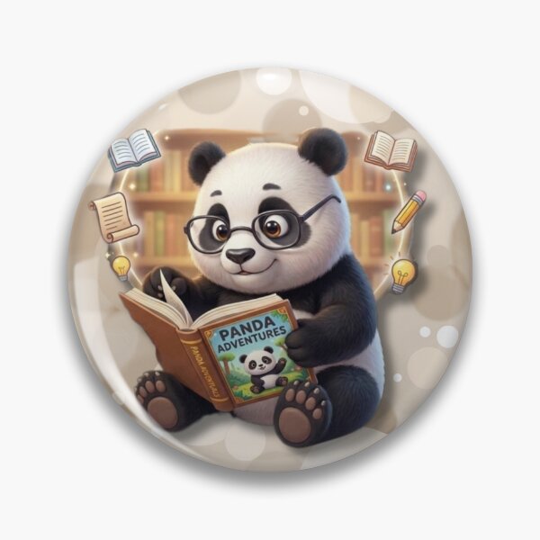 Item preview, Cute Panda Reading Book Library Animal Lover designed and sold by EnginerdStudio.