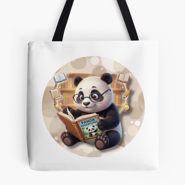 Item preview, Cute Panda Reading Book Library Animal Lover designed and sold by EnginerdStudio.