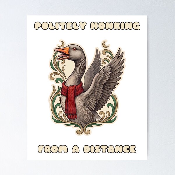 Item preview, Ornate Goose Politely Honking From Afar designed and sold by Keizoku Studio.