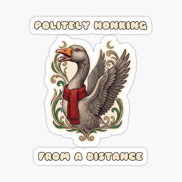 Item preview, Ornate Goose Politely Honking From Afar designed and sold by Keizoku Studio.